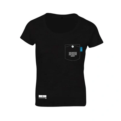 Anchor & Crew Noir Black Travel Print Organic Cotton T-shirt (womens)