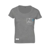 ANCHOR & CREW ATHLETIC GREY HORIZON PRINT ORGANIC COTTON T-SHIRT (WOMENS)