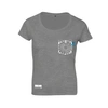 ANCHOR & CREW ATHLETIC GREY EXPLORER PRINT ORGANIC COTTON T-SHIRT (WOMENS)