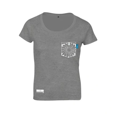 Anchor & Crew Athletic Grey Explorer Print Organic Cotton T-shirt (womens)