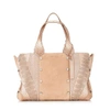 JIMMY CHOO LOCKETT SHOPPER/S BALLET PINK MIX SUEDE TOTE BAG WITH EXOTIC PATCHWOK,LOCKETTSHOPPERSQEX S