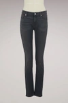 7 FOR ALL MANKIND THE SKINNY MID-RISE JEANS,SWT0250BB/MID GREY