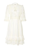 Ulla Johnson Madison Tied Ruffled Broderie Anglaise Cotton-voile Dress In White