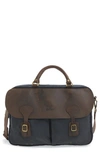 BARBOUR WAXED LEATHER BRIEFCASE,UBA0004NY91