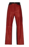 ROSETTA GETTY LEATHER COLORBLOCKED PANT,1318864182MO
