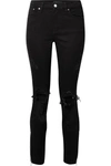 AMIRI THRASHER DISTRESSED HIGH-RISE SKINNY JEANS