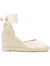 Castaã±er Carina Wedge Espadrilles In White