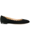 Chloé Chloe Black Suede Lauren Ballerina Flats