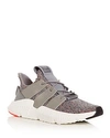 Adidas Originals Men's Prophere Knit Lace Up Sneakers In Grey/ White/ Solar Red