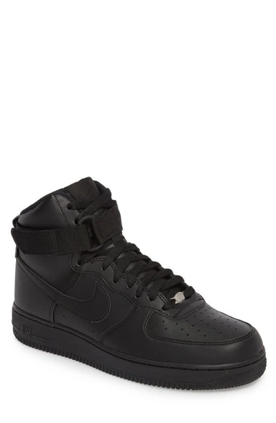 Nike Air Force 1 High '07 Mens Lifestyle Hi Top Casual And Fashion Sneakers In Black