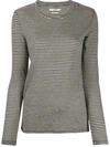 Isabel Marant Étoile Long Sleeved Striped Top In Black