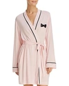 Kate Spade Bow-detail Short Robe In Blush