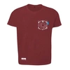 ANCHOR & CREW FIRE BRICK RED EXPLORER PRINT ORGANIC COTTON T-SHIRT MENS