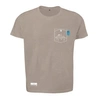 ANCHOR & CREW TAN BROWN HORIZON PRINT ORGANIC COTTON T-SHIRT (MENS)