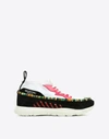 Valentino Heroes Tribe Stretch-mesh And Suede Trainers In Dark Green