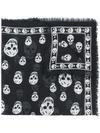 ALEXANDER MCQUEEN CLASSIC SKULL SCARF,3444534943Q12617528