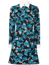 DALOOD DALOOD SIDE BUTTON FLORAL PRINT DRESS - BLUE,69112595422