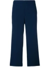P.a.r.o.s.h Wide Leg Tailored Trousers In Blue