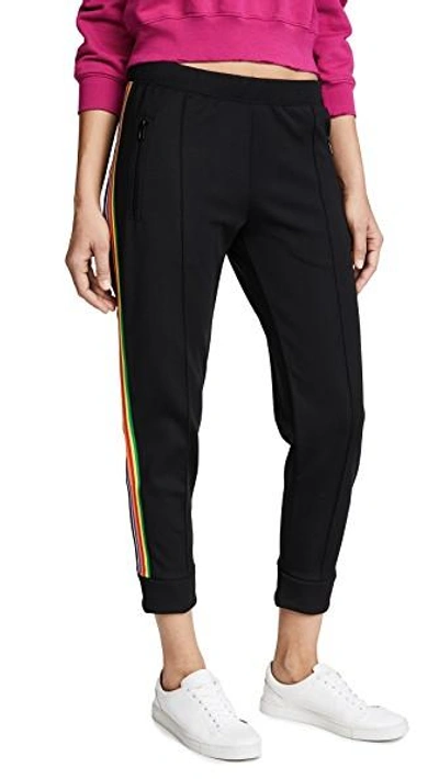 Etre Cecile Rib Crop Track Trousers In Black