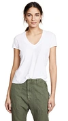 Shop James Perse V Neck Tee In White