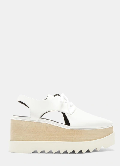 Stella Mccartney Elyse Cut-out Stars Platform Shoes In White In 9000 - White