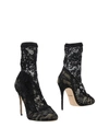Dolce & Gabbana Floral Lace Boooties In Black