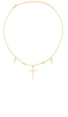 THE M JEWELERS NY THE DAINTY CROSS CHOKER,TM76G