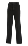 TIBI JAMIE CROPPED HIGH-RISE STRAIGHT-LEG JEANS,P218BD3050