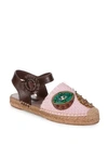 DOLCE & GABBANA Bead Pineapple Espadrilles,0400097021385