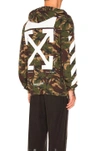OFF-WHITE OFF-WHITE ZIPPED HOODIE IN GREEN,ABSTRACT