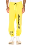 OFF-WHITE OFF-WHITE OFF SWEATPANTS IN YELLOW