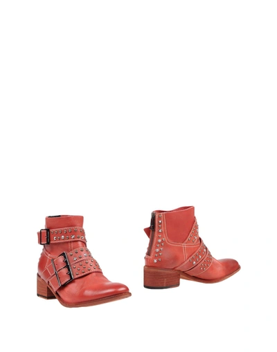 Zadig & Voltaire Ankle Boots In Brick Red