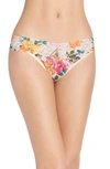 Hanky Panky Melissa Floral-print Original-rise Lace Thong In Multi Floral
