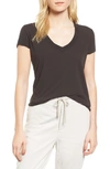 James Perse V-neck Tee In Carbon
