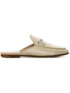 Tod's Double T Mules In Metallic