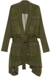 BALMAIN Belted draped chiffon cardigan,US 4772211934030862