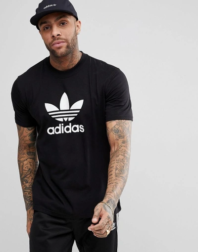 Adidas Originals Adicolor T-shirt With Trefoil Logo In Black Cw0709 - Black  | ModeSens