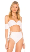 SKYE & STAGHORN Shoulder Wrap Bikini Top,SKYE-WX118