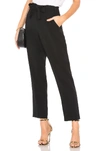 1.state Flat Front Tapered Leg Pants In Rich Black
