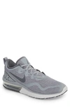 Nike Men's Air Max Fury Running Sneakers From Finish Line In Wolf Grey/ Dark Grey/ Stealth