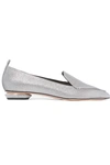 NICHOLAS KIRKWOOD BEYA METALLIC TWILL POINT-TOE FLATS