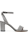TABITHA SIMMONS LETICIA STRIPED CANVAS SANDALS
