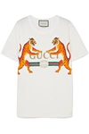 GUCCI Oversized printed stretch-cotton jersey T-shirt
