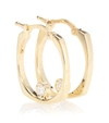 ALIITA ARO B 9KT GOLD HOOP EARRINGS WITH DIAMOND,P00307201