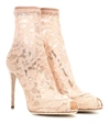 DOLCE & GABBANA LACE ANKLE BOOTS,P00289542