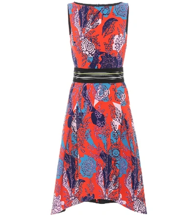 Peter Pilotto Sleeveless Floral-print Cady Dress In Red