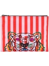 KENZO striped Tiger clutch bag,F855PM302B2012604622