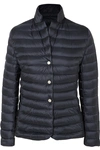 MONCLER GROSGRAIN-TRIMMED QUILTED SHELL DOWN JACKET