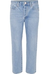 GOLDSIGN THE LOW SLUNG CROPPED MID-RISE STRAIGHT-LEG JEANS