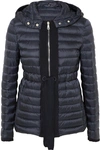 MONCLER GROSGRAIN-TRIMMED QUILTED SHELL DOWN JACKET
